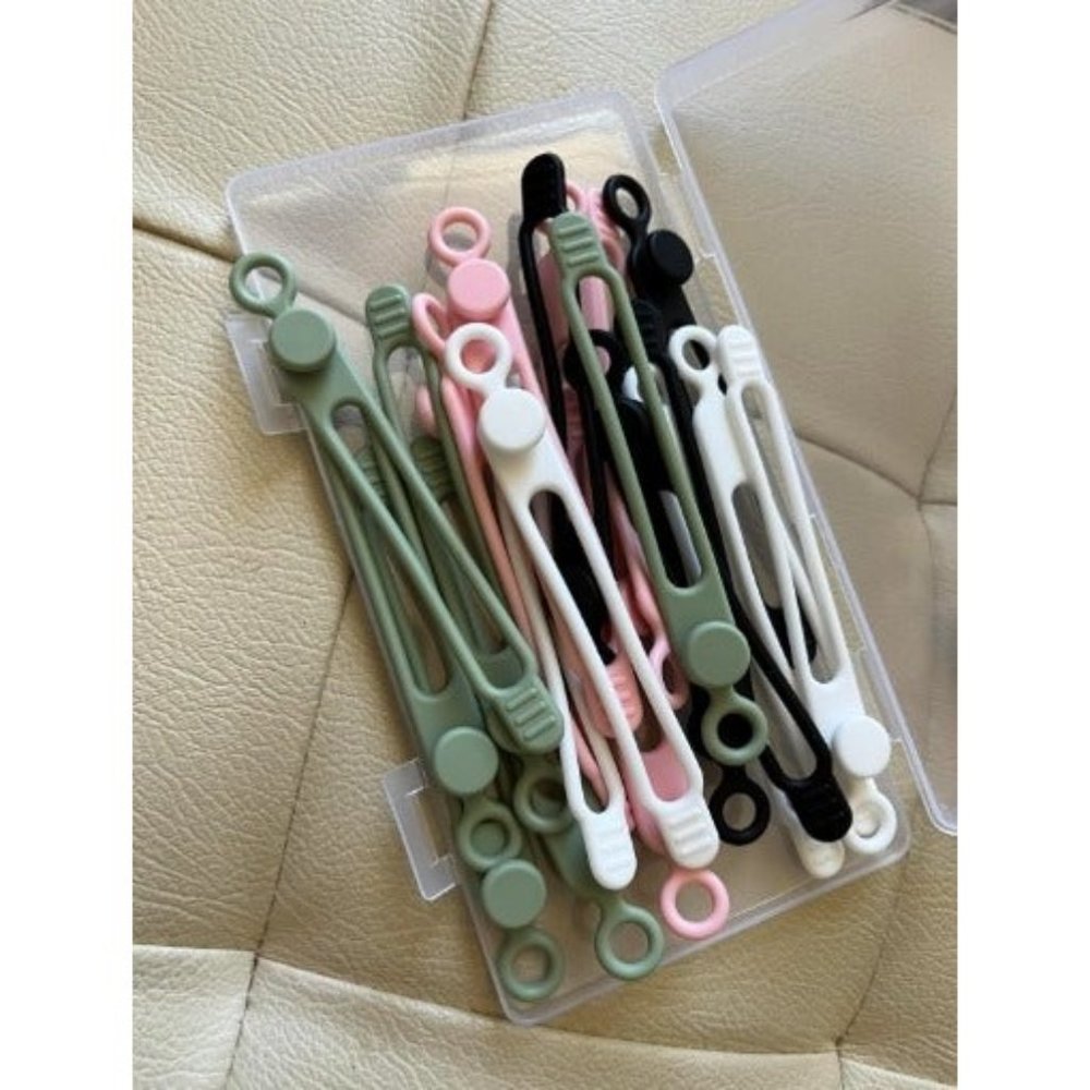 24Pcs Silicone Cable Straps Cord Organizer | Reusable Cable Ties Wire Organizer